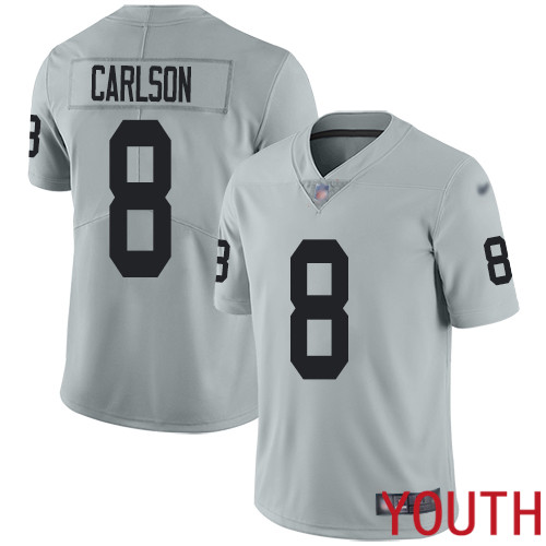 Oakland Raiders Limited Silver Youth Daniel Carlson Jersey NFL Football #8 Inverted Legend Jersey->youth nfl jersey->Youth Jersey